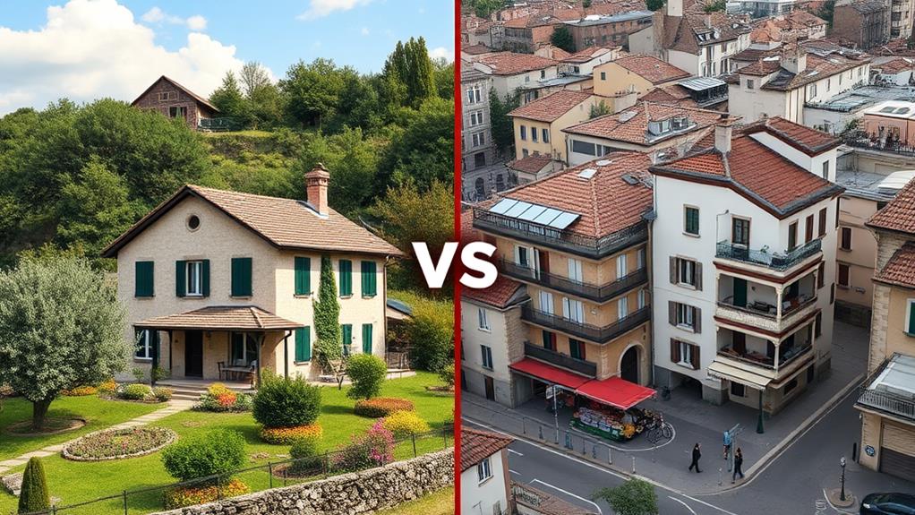 prezzo casa campagna vs citt